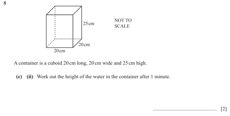 Question 5(c)(ii) - Cambridge IGCSE Maths Past Papers - Extended Calculator - Paper 6 - TZ3 November 2023
