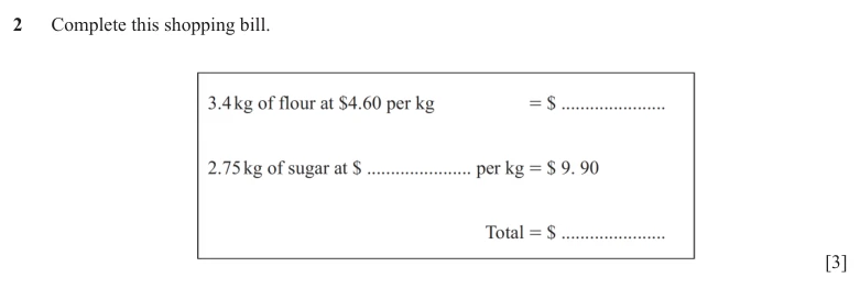 Question 2 - Cambridge IGCSE Maths Past Papers - Core Calculator - Paper 3 - TZ1 November 2025