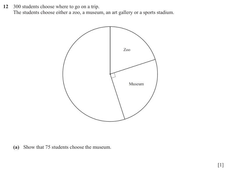 Question 12(a) - Cambridge IGCSE Maths Past Papers - Core Calculator - Paper 3 - TZ1 November 2025