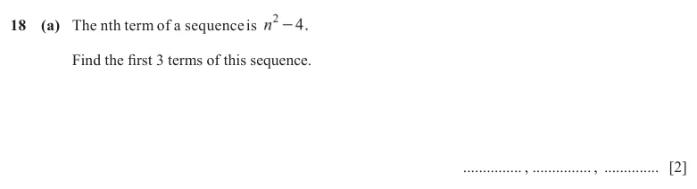 Question 18(a) - Cambridge IGCSE Maths Past Papers - Core Calculator - Paper 3 - TZ1 November 2025