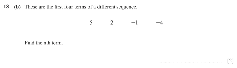 Question 18(b) - Cambridge IGCSE Maths Past Papers - Core Calculator - Paper 3 - TZ1 November 2025