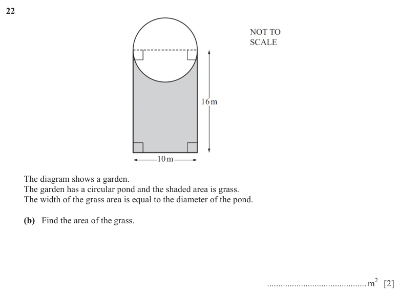 Question 28 - Cambridge IGCSE Maths Past Papers - Core Calculator - Paper 3 - TZ2 November 2025
