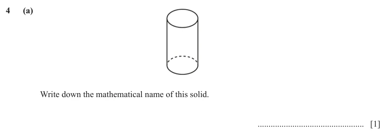 Question 4(a) - Cambridge IGCSE Maths Past Papers - Core Calculator - Paper 3 - TZ3 November 2025