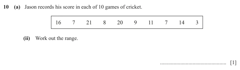 Question 10(a)(ii) - Cambridge IGCSE Maths Past Papers - Core Calculator - Paper 3 - TZ3 November 2025