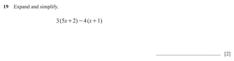 Question 19 - Cambridge IGCSE Maths Past Papers - Core Calculator - Paper 3 - TZ3 November 2025