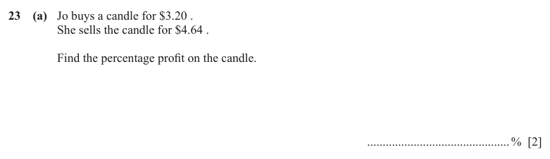 Question 23(a) - Cambridge IGCSE Maths Past Papers - Core Calculator - Paper 3 - TZ3 November 2025