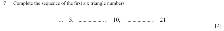 Question 7 - Cambridge IGCSE Maths Past Papers - Core Non Calculator - Paper 1 - TZ1 November 2023