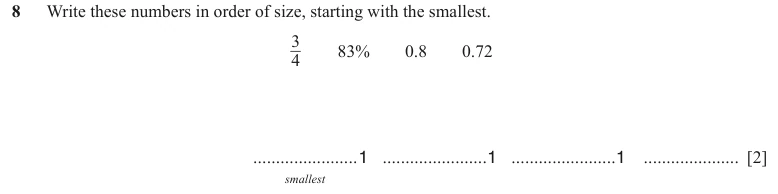 Question 8 - Cambridge IGCSE Maths Past Papers - Core Non Calculator - Paper 1 - TZ1 November 2023