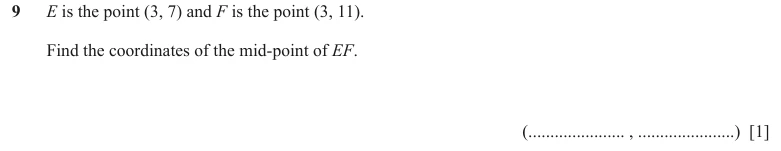 Question 9 - Cambridge IGCSE Maths Past Papers - Core Non Calculator - Paper 1 - TZ1 November 2023