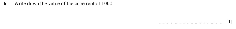 Question 6 - Cambridge IGCSE Maths Past Papers - Core Non Calculator - Paper 1 - TZ2 November 2023