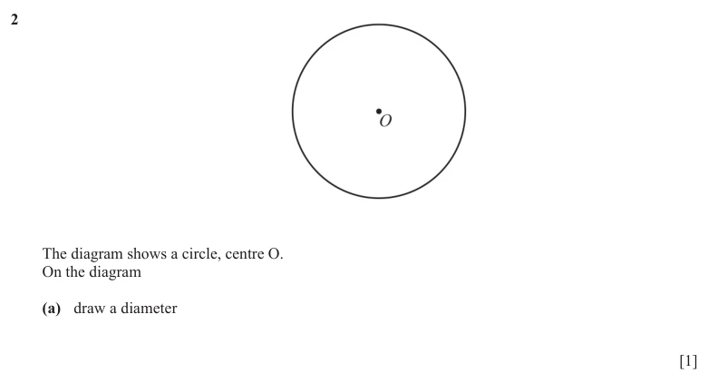 Question 2(a) - Cambridge IGCSE Maths Past Papers - Core Non Calculator - Paper 1 - TZ1 November 2025