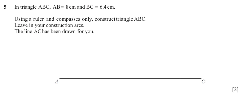 Question 5 - Cambridge IGCSE Maths Past Papers - Core Non Calculator - Paper 1 - TZ1 November 2025