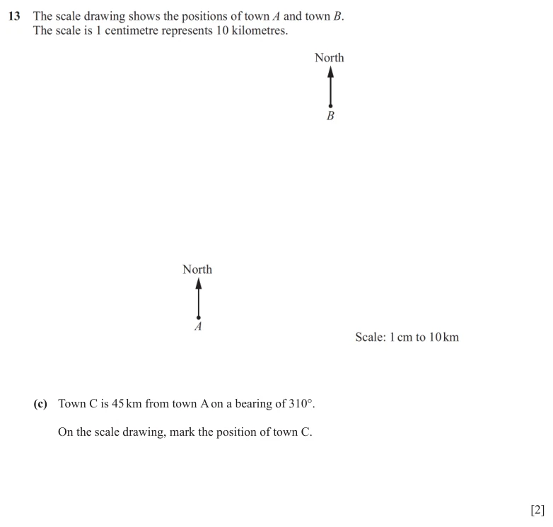 Question 13(c) - Cambridge IGCSE Maths Past Papers - Core Non Calculator - Paper 1 - TZ1 November 2025