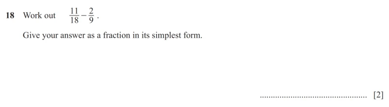 Question 18 - Cambridge IGCSE Maths Past Papers - Core Non Calculator - Paper 1 - TZ1 November 2025