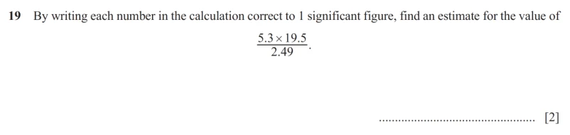 Question 19 - Cambridge IGCSE Maths Past Papers - Core Non Calculator - Paper 1 - TZ1 November 2025