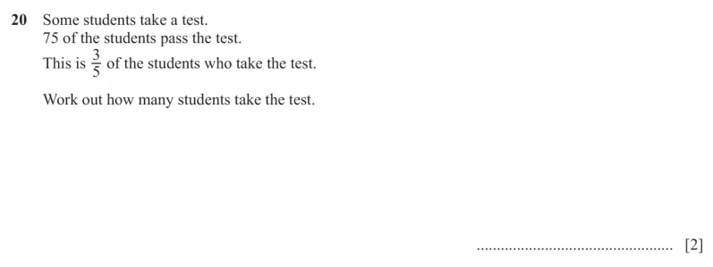 Question 20 - Cambridge IGCSE Maths Past Papers - Core Non Calculator - Paper 1 - TZ1 November 2025