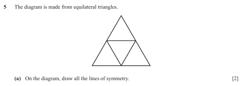 Question 5(a) - Cambridge IGCSE Maths Past Papers - Core Non Calculator - Paper 1 - TZ2 November 2025