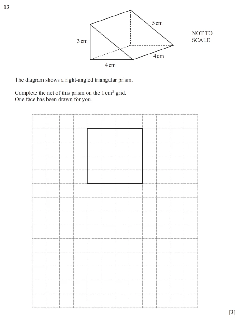 Question 13 - Cambridge IGCSE Maths Past Papers - Core Non Calculator - Paper 1 - TZ2 November 2025
