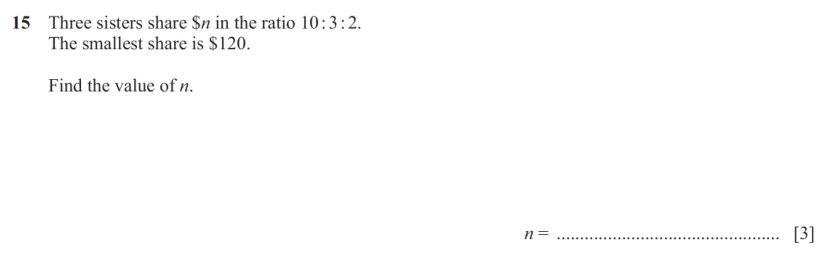 Question 15 - Cambridge IGCSE Maths Past Papers - Core Non Calculator - Paper 1 - TZ2 November 2025