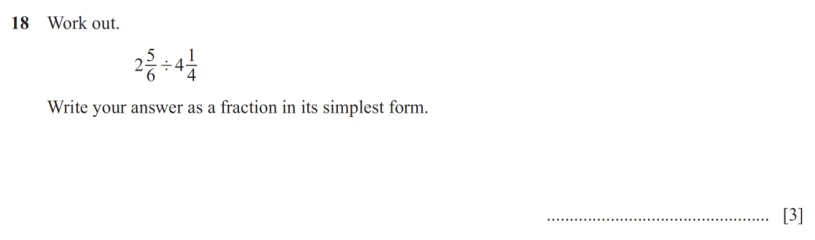 Question 18 - Cambridge IGCSE Maths Past Papers - Core Non Calculator - Paper 1 - TZ2 November 2025