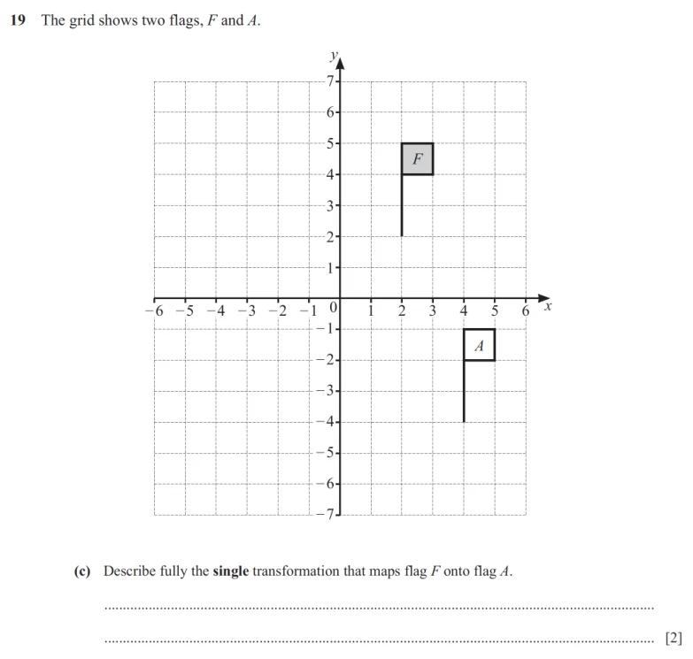 Question 19(c) - Cambridge IGCSE Maths Past Papers - Core Non Calculator - Paper 1 - TZ2 November 2025