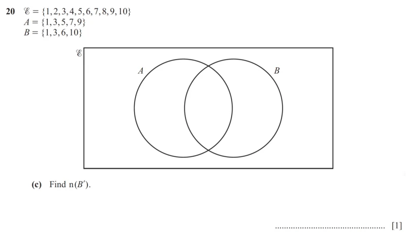 Question 20(c) - Cambridge IGCSE Maths Past Papers - Core Non Calculator - Paper 1 - TZ2 November 2025