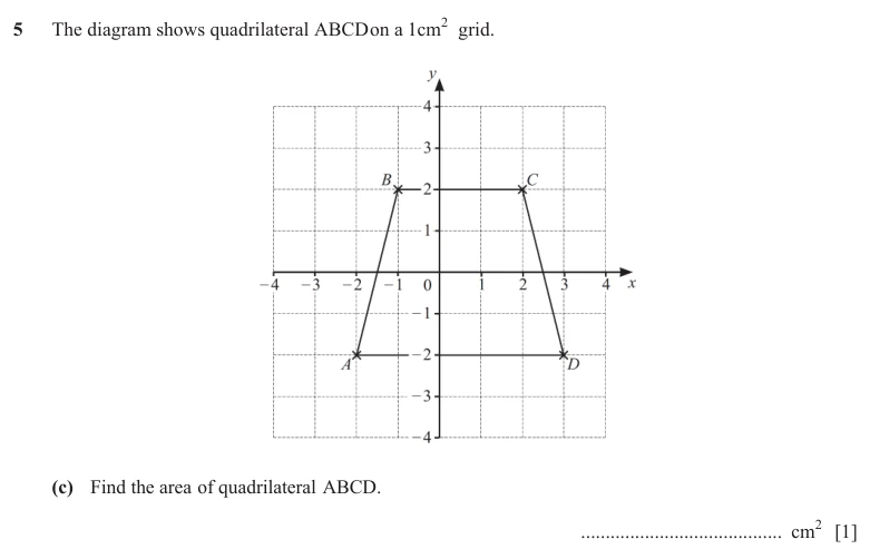 Question 5(c) - Cambridge IGCSE Maths Past Papers - Core Non Calculator - Paper 1 - TZ3 November 2025