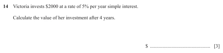 Question 14 - Cambridge IGCSE Maths Past Papers - Core Non Calculator - Paper 1 - TZ3 November 2025