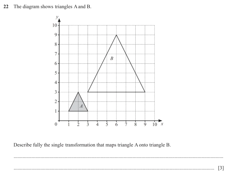 Question 22 - Cambridge IGCSE Maths Past Papers - Core Non Calculator - Paper 1 - TZ3 November 2025