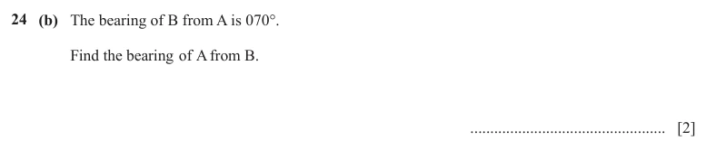 Question 24(b) - Cambridge IGCSE Maths Past Papers - Core Non Calculator - Paper 1 - TZ3 November 2025