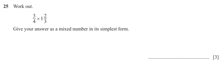 Question 25 - Cambridge IGCSE Maths Past Papers - Core Non Calculator - Paper 1 - TZ3 November 2025