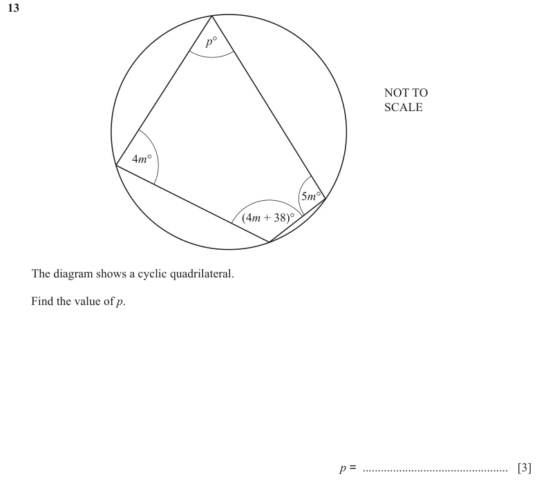 Question 13 - Cambridge IGCSE Maths Past Papers - Extended Calculator - Paper 2 - TZ1 June 2024