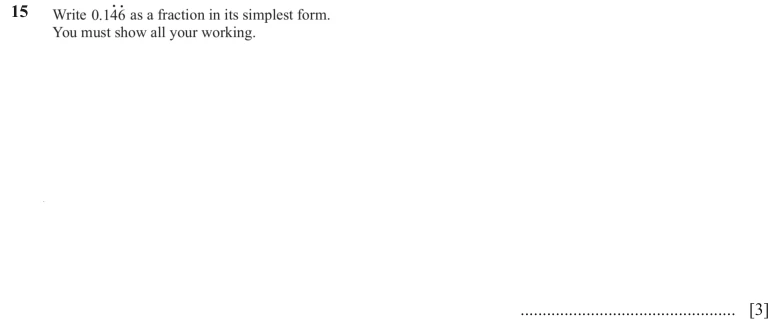 Question 15 - Cambridge IGCSE Maths Past Papers - Extended Calculator - Paper 2 - TZ1 June 2024