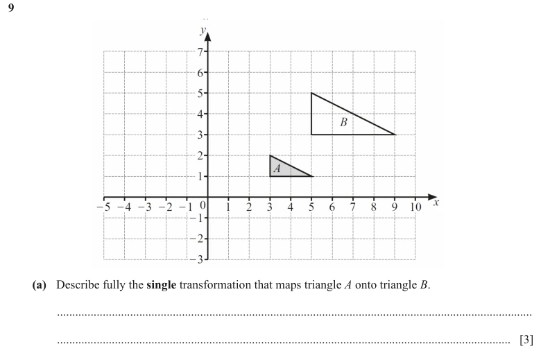 Question 9(a) - Cambridge IGCSE Maths Past Papers - Extended Calculator - Paper 2 - TZ2 June 2024