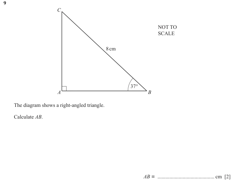 Question 9 - Cambridge IGCSE Maths Past Papers - Extended Calculator - Paper 2 - TZ3 June 2024