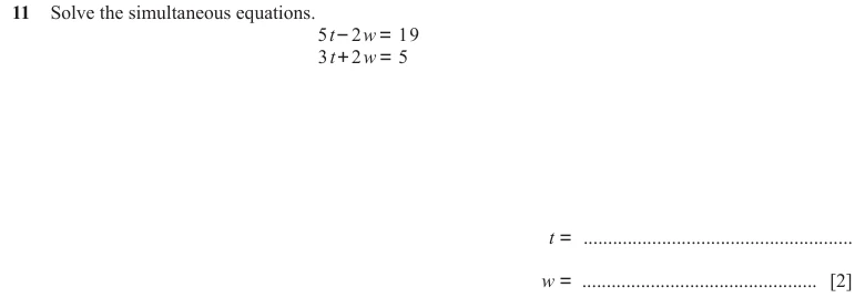 Question 11 - Cambridge IGCSE Maths Past Papers - Extended Calculator - Paper 2 - TZ3 June 2024