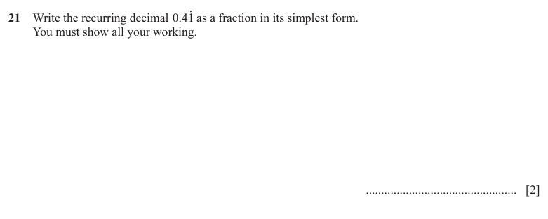 Question 21 - Cambridge IGCSE Maths Past Papers - Extended Calculator - Paper 2 - TZ3 June 2024
