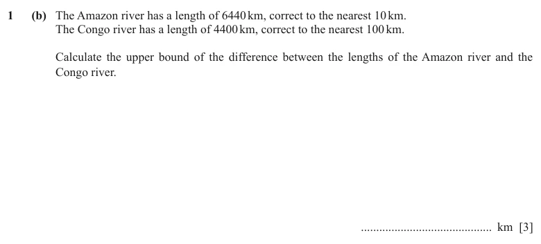 Question 1(b) - Cambridge IGCSE Maths Past Papers - Extended Calculator - Paper 4 - TZ1 June 2024