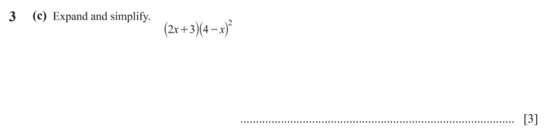 Question 3(c) - Cambridge IGCSE Maths Past Papers - Extended Calculator - Paper 4 - TZ1 June 2024
