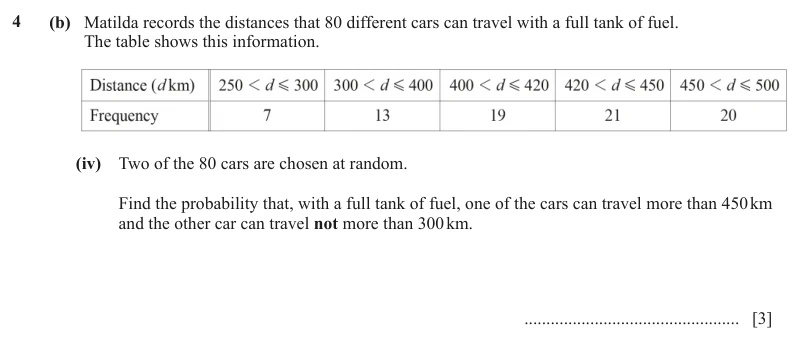 Question 4(b)(iv) - Cambridge IGCSE Maths Past Papers - Extended Calculator - Paper 4 - TZ1 June 2024