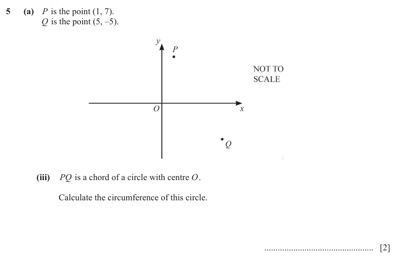 Question 5(a)(iii) - Cambridge IGCSE Maths Past Papers - Extended Calculator - Paper 4 - TZ1 June 2024
