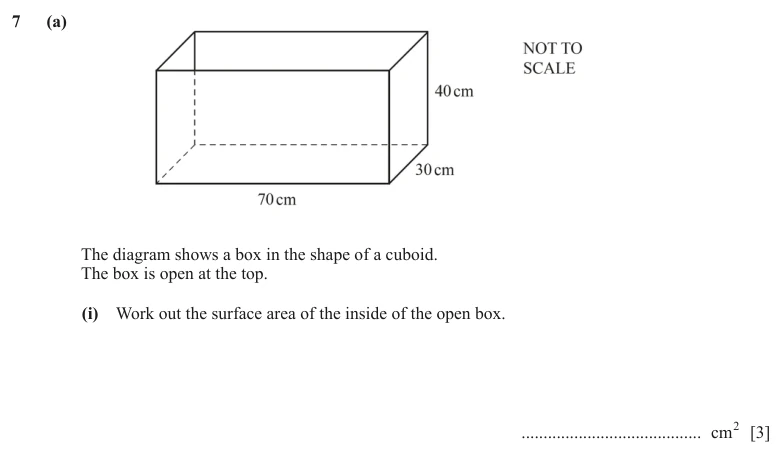Question 7(a)(i) - Cambridge IGCSE Maths Past Papers - Extended Calculator - Paper 4 - TZ1 June 2024
