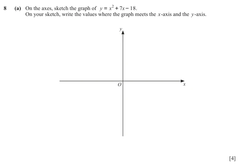 Question 8(a) - Cambridge IGCSE Maths Past Papers - Extended Calculator - Paper 4 - TZ1 June 2024