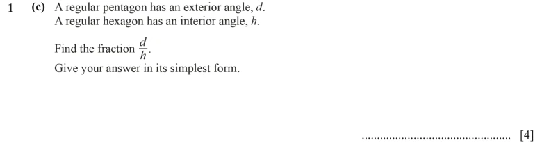 Question 1(c) - Cambridge IGCSE Maths Past Papers - Extended Calculator - Paper 4 - TZ2 June 2024