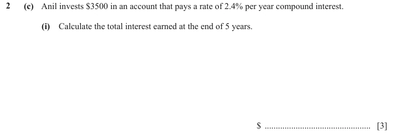 Question 2(c)(i) - Cambridge IGCSE Maths Past Papers - Extended Calculator - Paper 4 - TZ2 June 2024