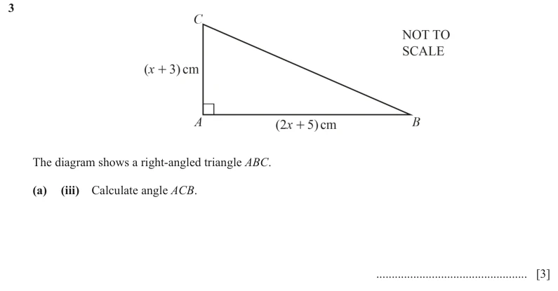 Question 3(a)(iii) - Cambridge IGCSE Maths Past Papers - Extended Calculator - Paper 4 - TZ2 June 2024