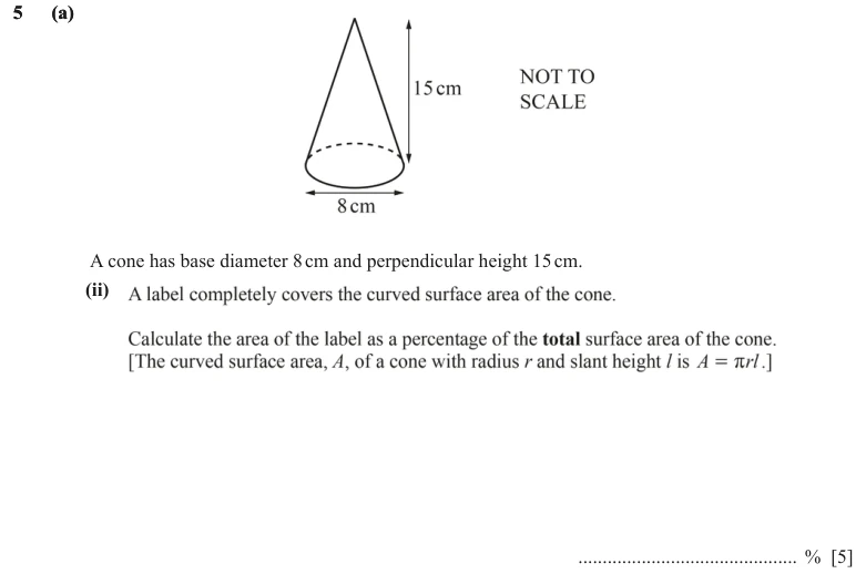 Question 5(a)(ii) - Cambridge IGCSE Maths Past Papers - Extended Calculator - Paper 4 - TZ2 June 2024