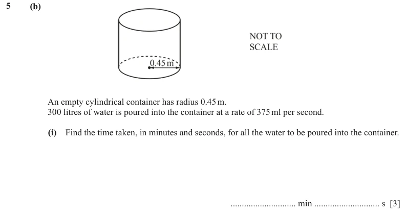 Question 5(b)(i) - Cambridge IGCSE Maths Past Papers - Extended Calculator - Paper 4 - TZ2 June 2024