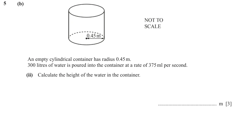 Question 5(b)(ii) - Cambridge IGCSE Maths Past Papers - Extended Calculator - Paper 4 - TZ2 June 2024
