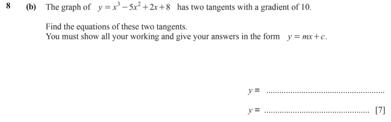 Question 8(b) - Cambridge IGCSE Maths Past Papers - Extended Calculator - Paper 4 - TZ2 June 2024